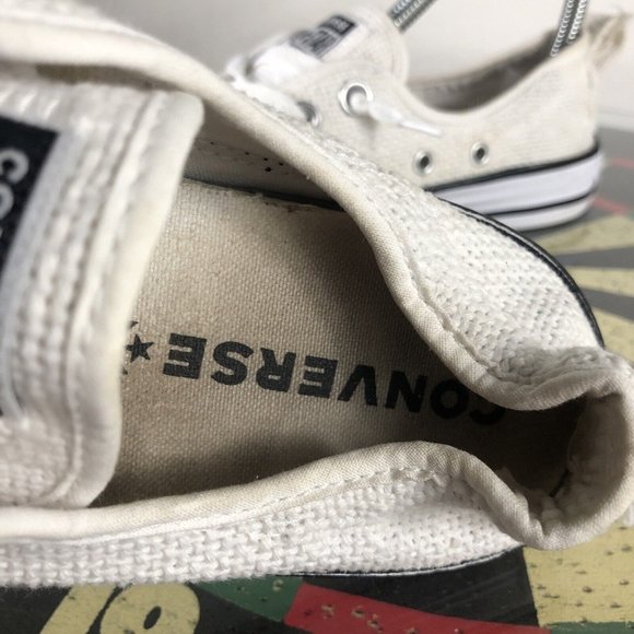 Converse Chuck Taylor All Star Shoreline Slip On Sneaker Shoe Knit White Women 7 - Picture 8 of 9